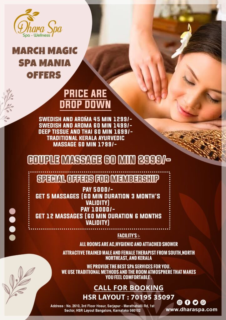 Dhara Spa Offers - membership offers